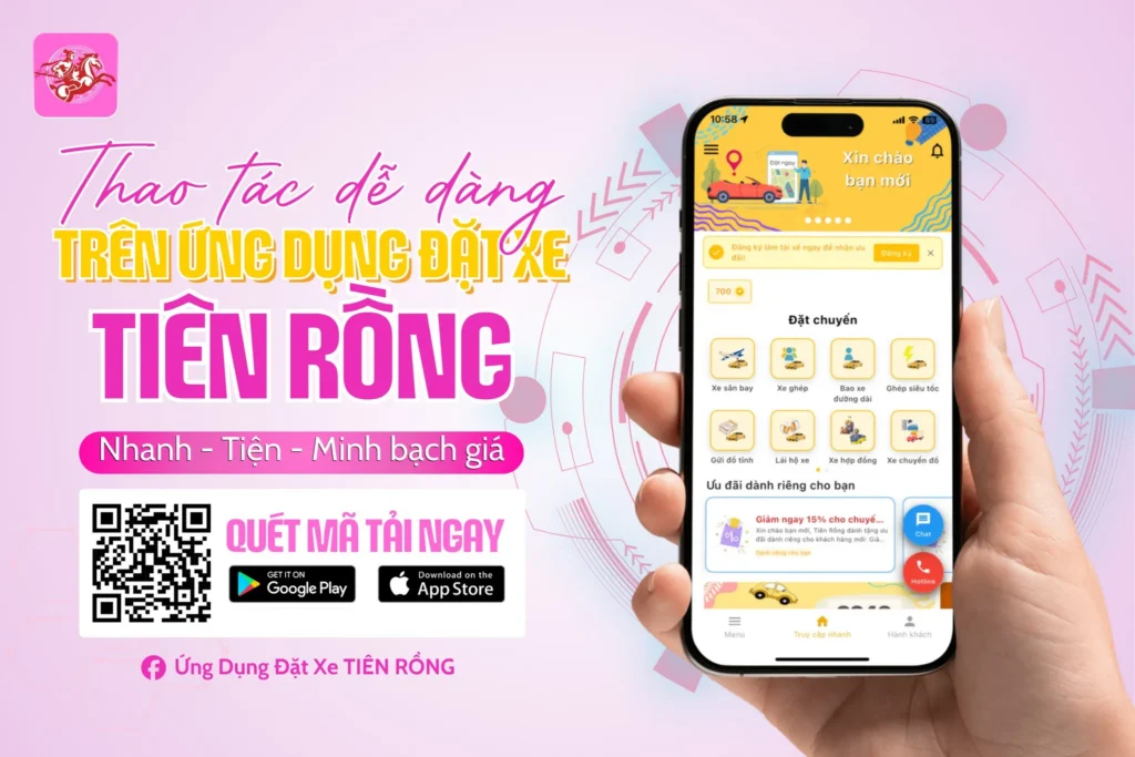 Tải ngay Ứng Dụng Đặt Xe Tiên Rồng