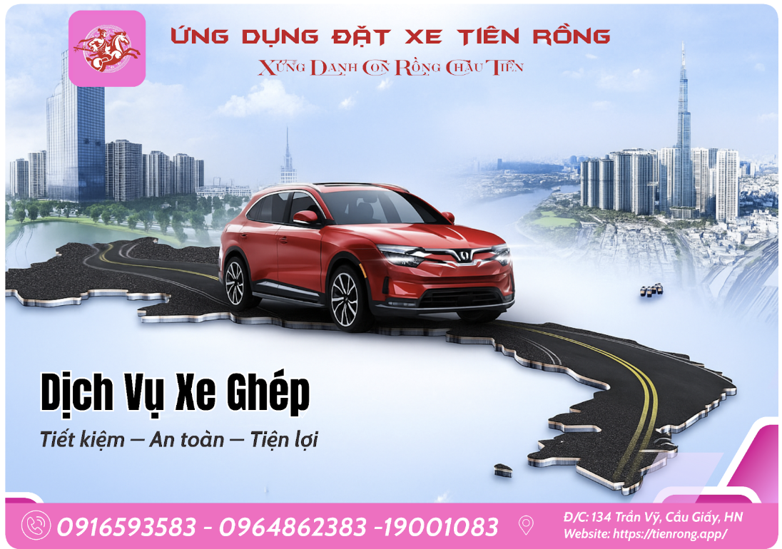 Dịch Vụ Đặt Xe Ghép Hà Nội-Thanh Hóa Giá Rẻ, Uy Tín 24/7 ứng dụng Tiên Rồng